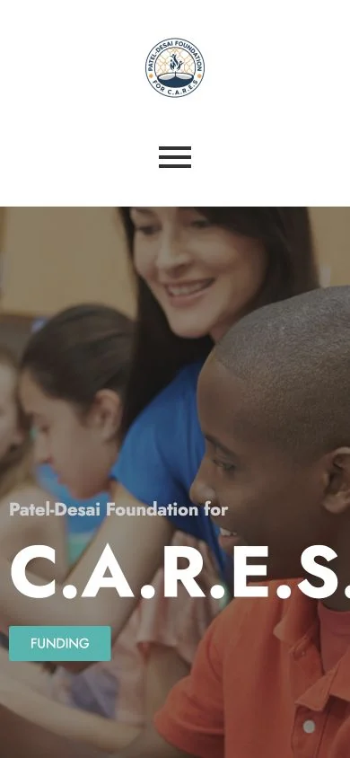Patel-Desai Foundation for C.A.R.E.S. — mobile website