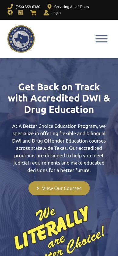 A Better Choice Education Program — mobile website