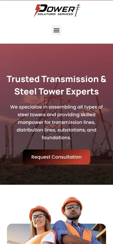 Power Solutions Services — mobile website