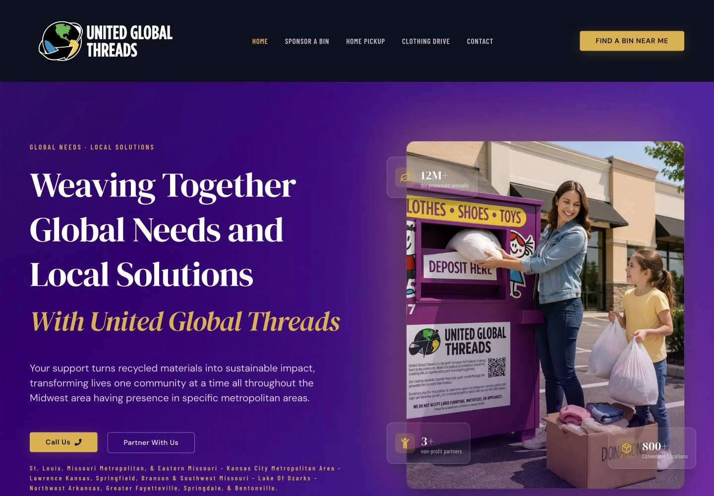 United Global Threads — desktop website
